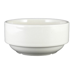Vista Collection White Stacking Bouillon, 8 Ounce -- 36 per case.