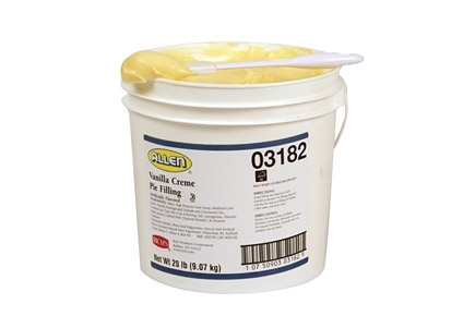 Rich JW Allen Vanilla Creme Pie Filling, 20 Pound.
