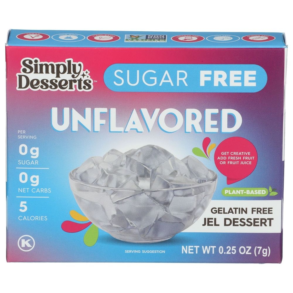 Simply Delish Unflavored Jel Dessert, 0.25 Ounce -- 6 per case