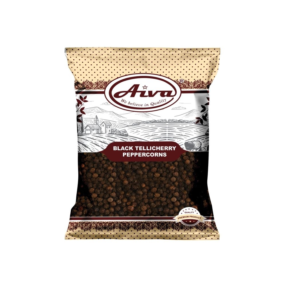 Aiva Whole Black Tellicherry Peppercorn, 5 Pound