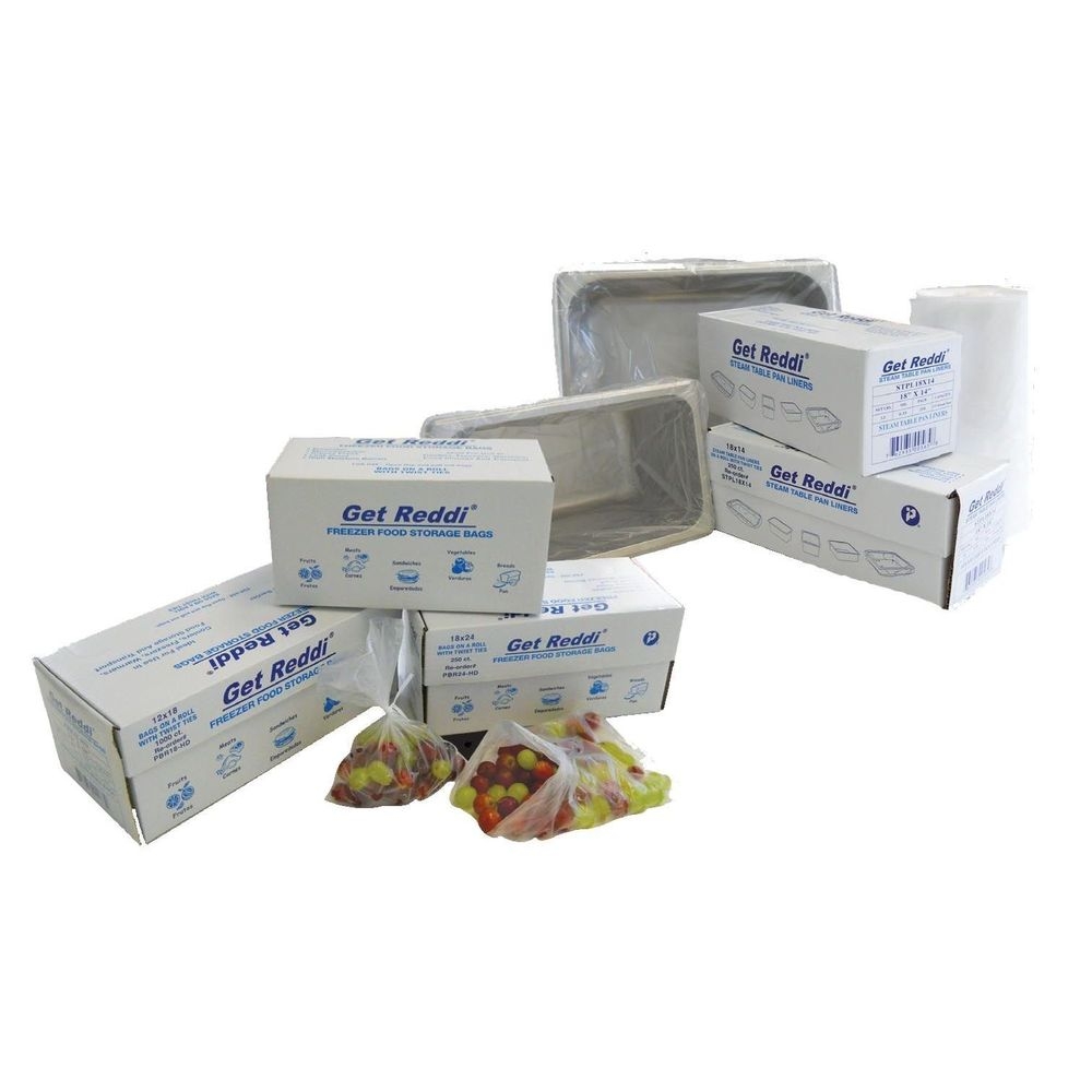Interplast Group Get Reddi 0.75 mil 18 x 24 inch Poly Food and Utility Bag, 250 count