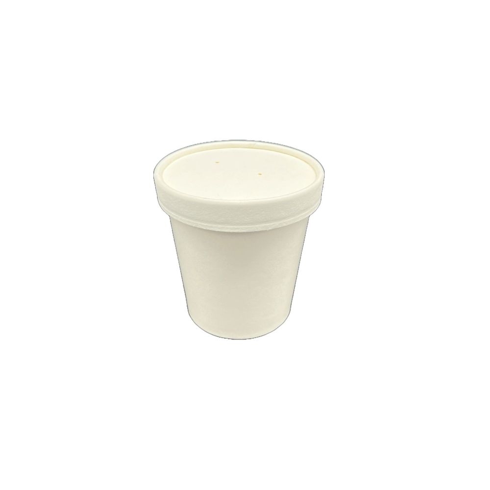 SQP White Paper Soup Cup and Lid, 16 Ounce Capacity -- 250 per case.