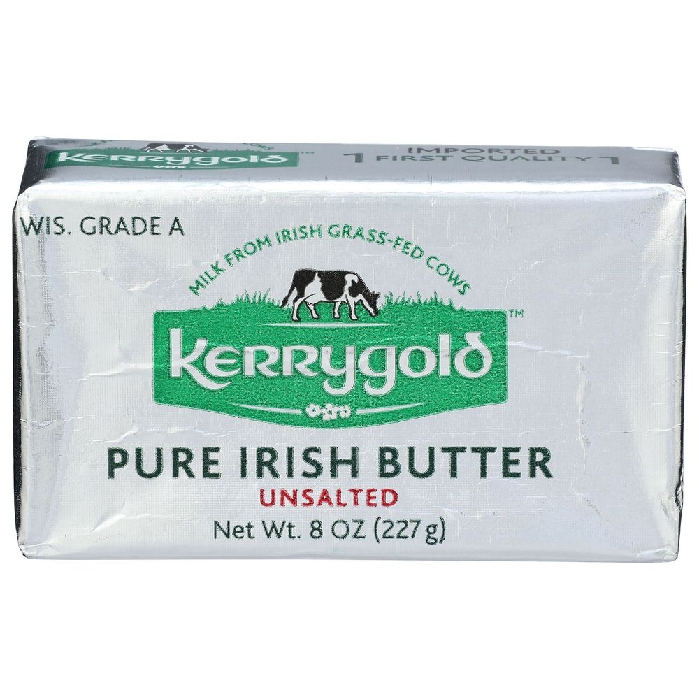 Kerrygold A Grade Unsalted Pure Irish Butter, 8 Ounce -- 20 per case