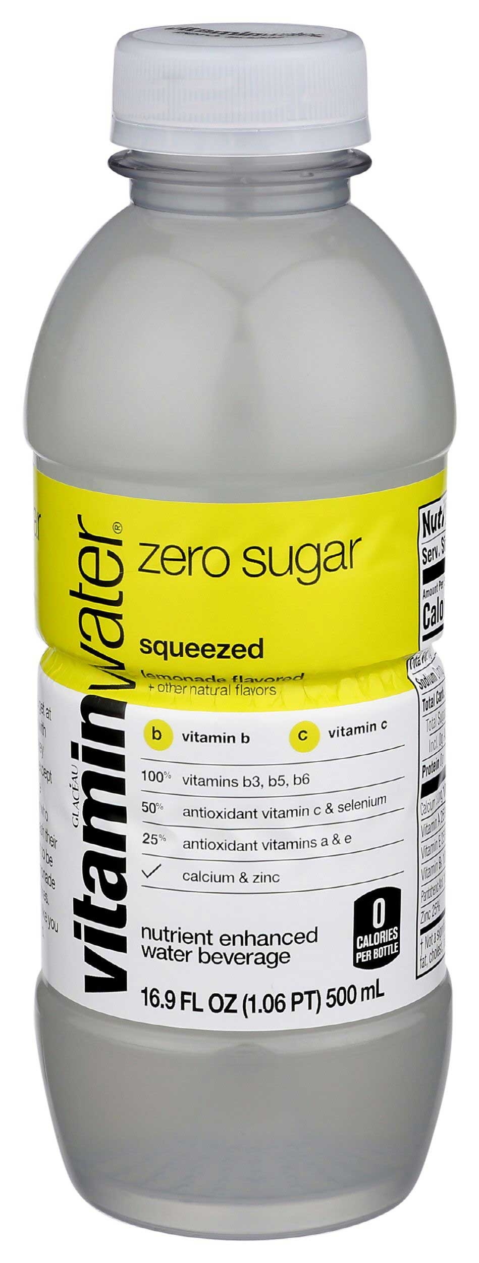 Glaceau Squeezed Lemonade Zero Sugar Vitaminwater, 16.9 Fluid Ounce - 6 per pack -- 4 packs per case