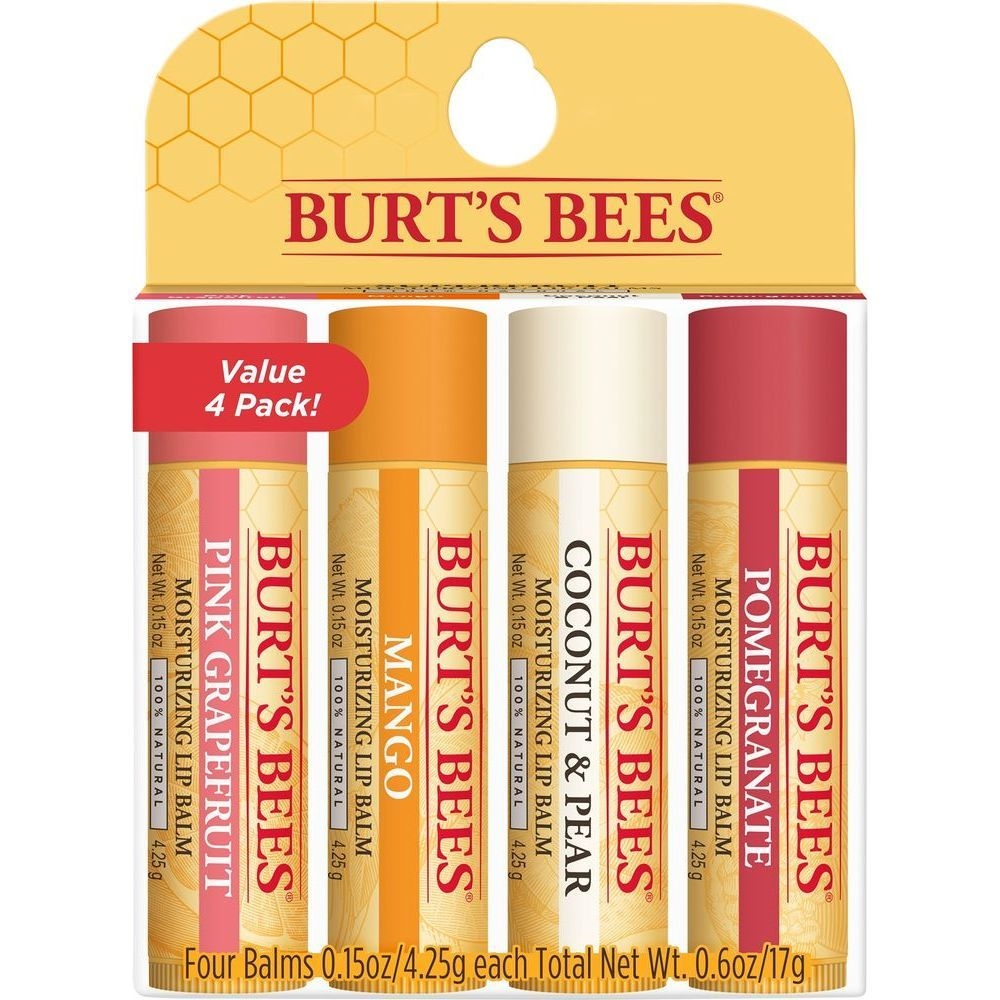 Burts Bees Value Moisturizing Superfruit Lip Balm, 4 count -- 4 per case