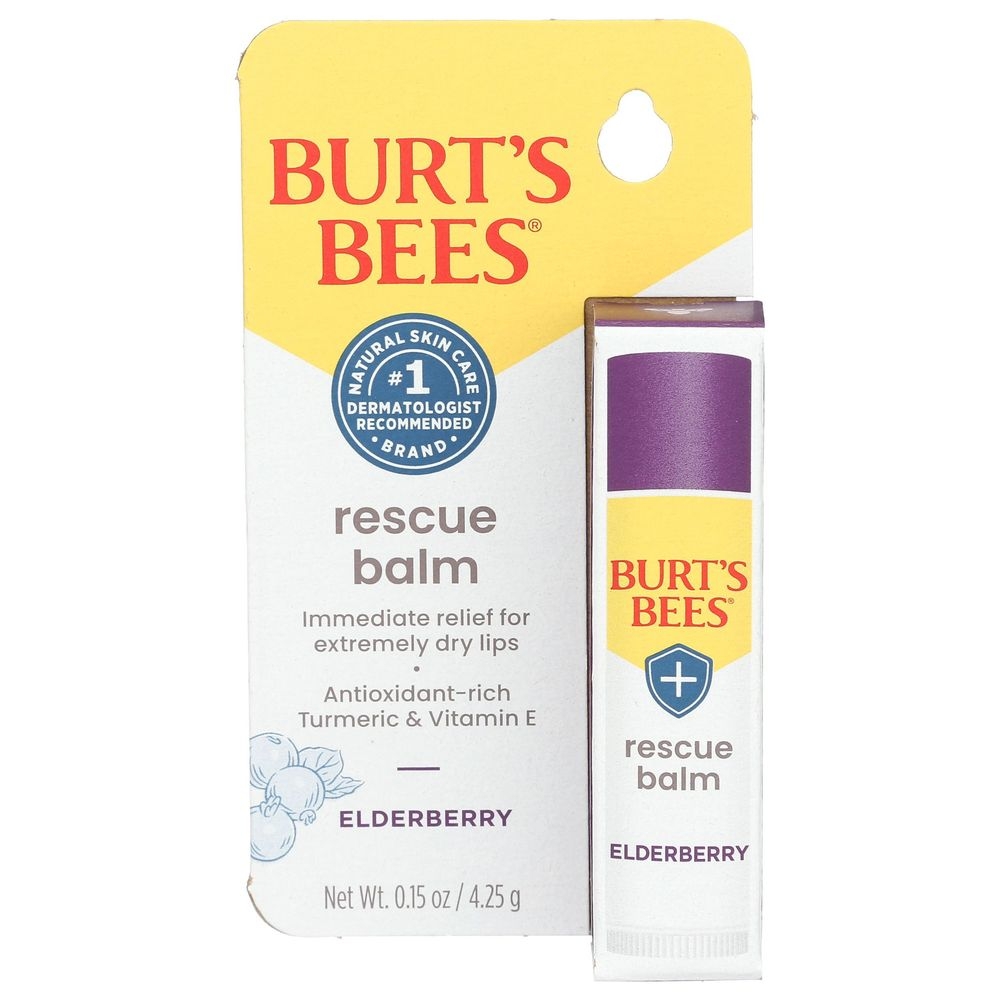 Burts Bees Elderberry Rescue Lip Balm, 0.15 Ounce -- 3 per case