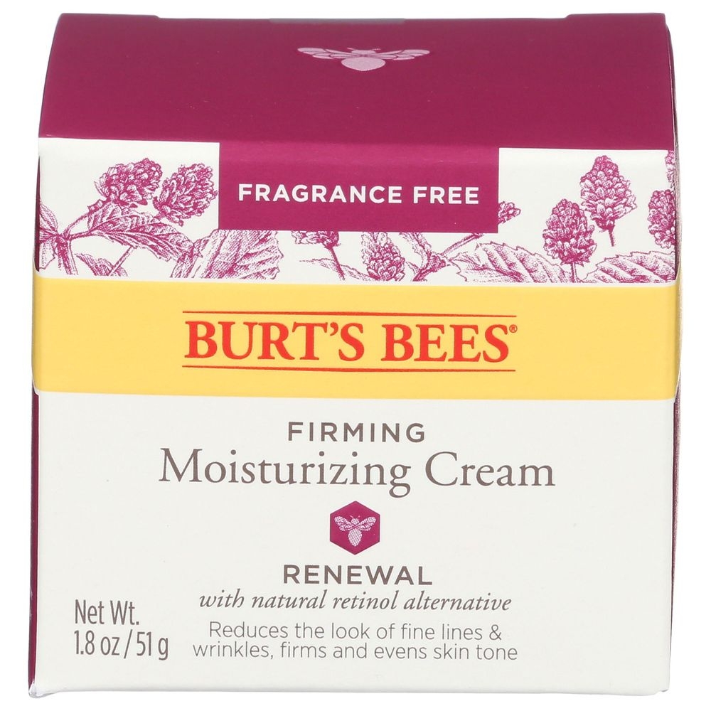 Burts Bees Fragrance Free Renewal Firming and Moisturizing Cream, 1.8 Ounce -- 3 per case
