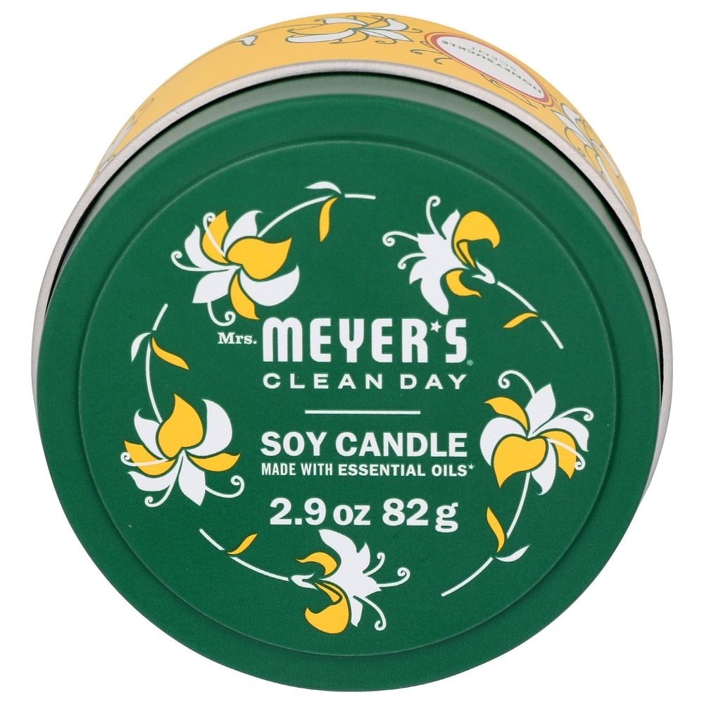 Mrs Meyers Honeysuckle Soy Candle, 2.9 Ounce Tin -- 8 per case