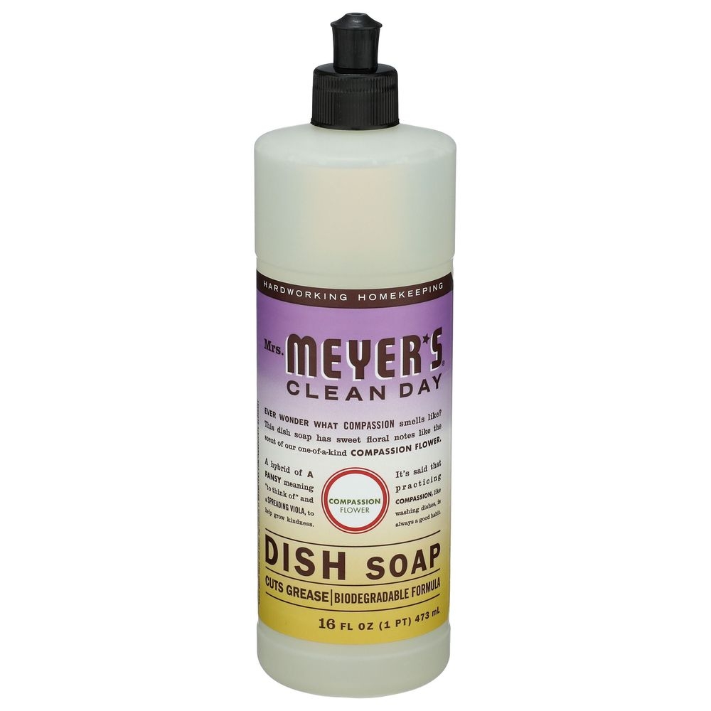 Mrs Meyers Compassion Flower Scent Dish Soap, 16 Fluid Ounce -- 6 per case