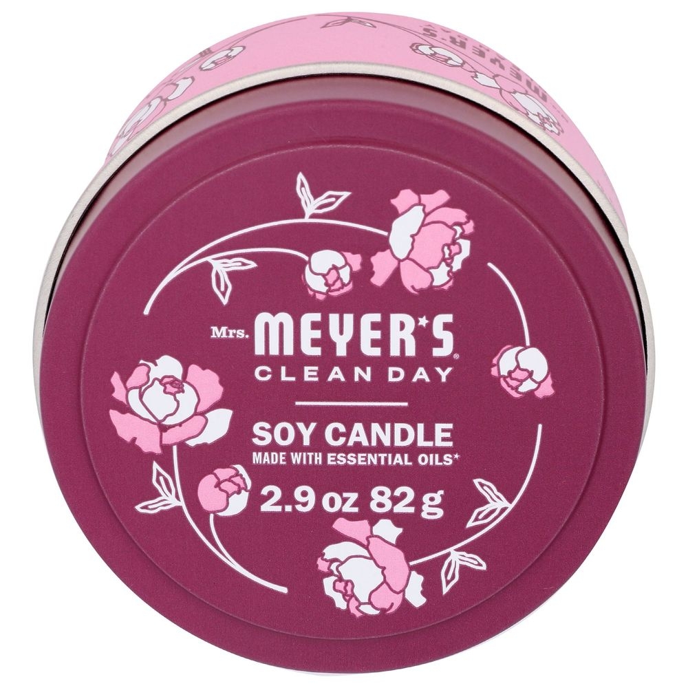 Mrs Meyers White Peony Soy Candle, 2.9 Ounce Tin -- 8 per case