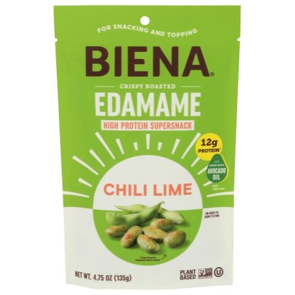 Biena Snacks Chili Lime Crispy Roasted Edamame, 4.75 Ounce - 8 per case