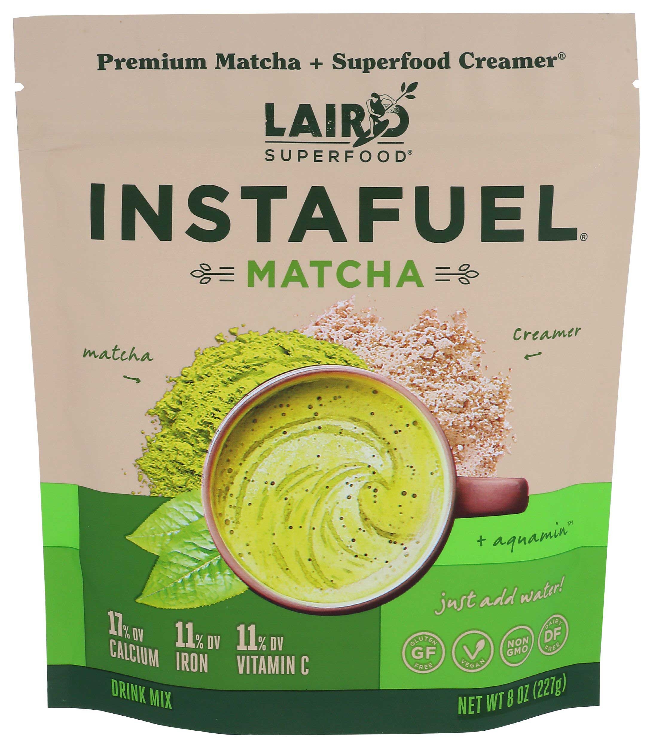 Laird Superfood Matcha Plus Creamer Instafuel, 8 Ounce -- 6 per case