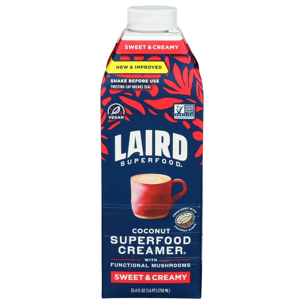 Laird Superfood Sweet and Creamy Coffee Creamer, 25.4 Fluid Ounce -- 6 per case