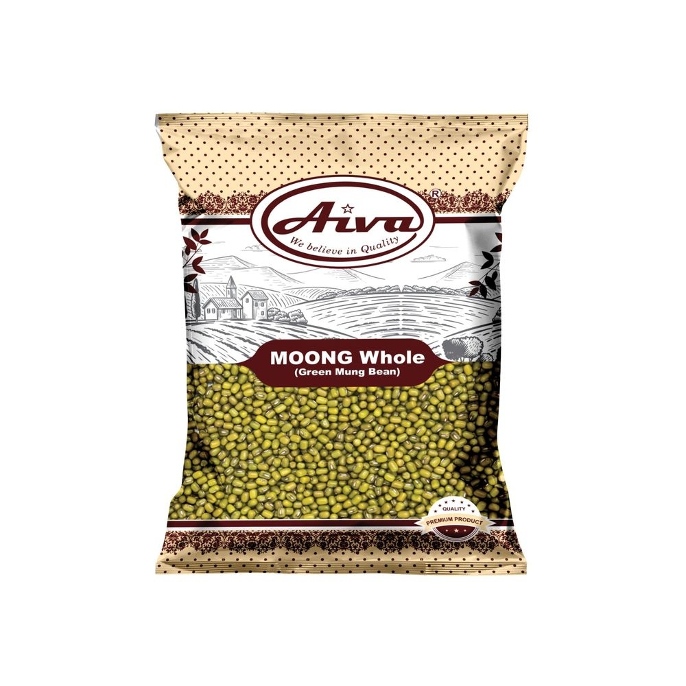 Aiva Whole Green Moong, 4 Pound