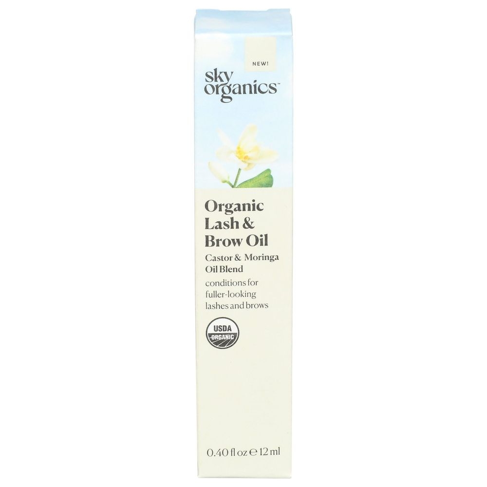 Sky Organics Organic Lash and Brow Oil, 0.40 Fluid Ounce