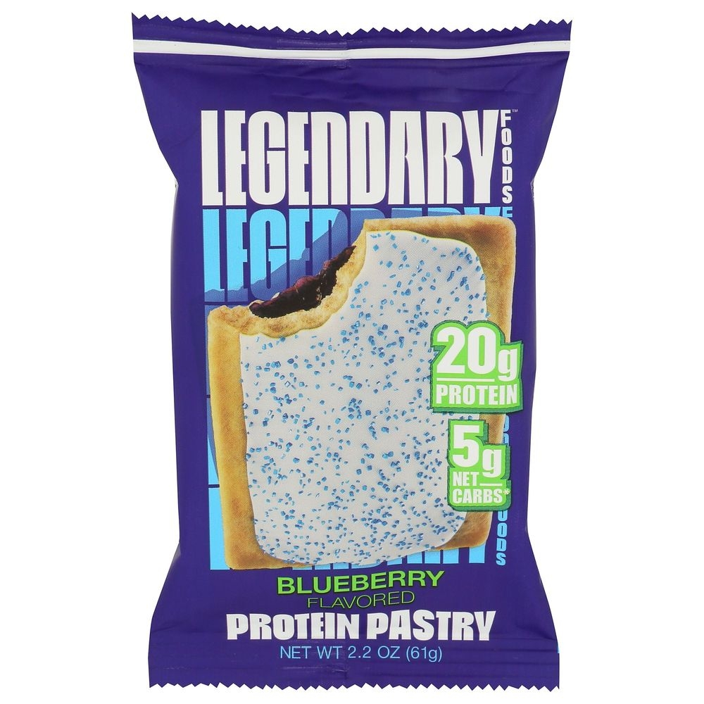 Legendary Foods Blueberry Flavored Tasty Pastry, 2.2 Ounce -- 10 per case