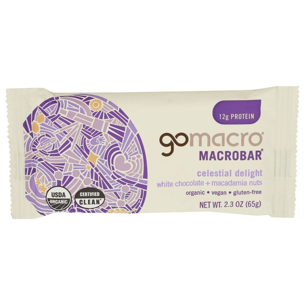 Gomacro Macrobar Organic White Chocolate Macadamia Nuts Bar, 2.3 Ounce -- 12 per case