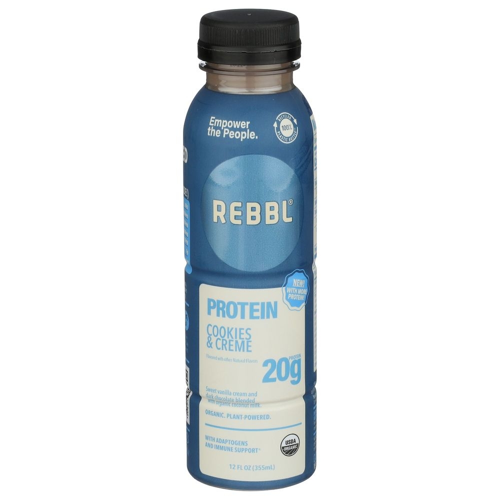 Rebbl Organic Cookies and Creme Protein Shake, 12 Fluid Ounce -- 12 per case
