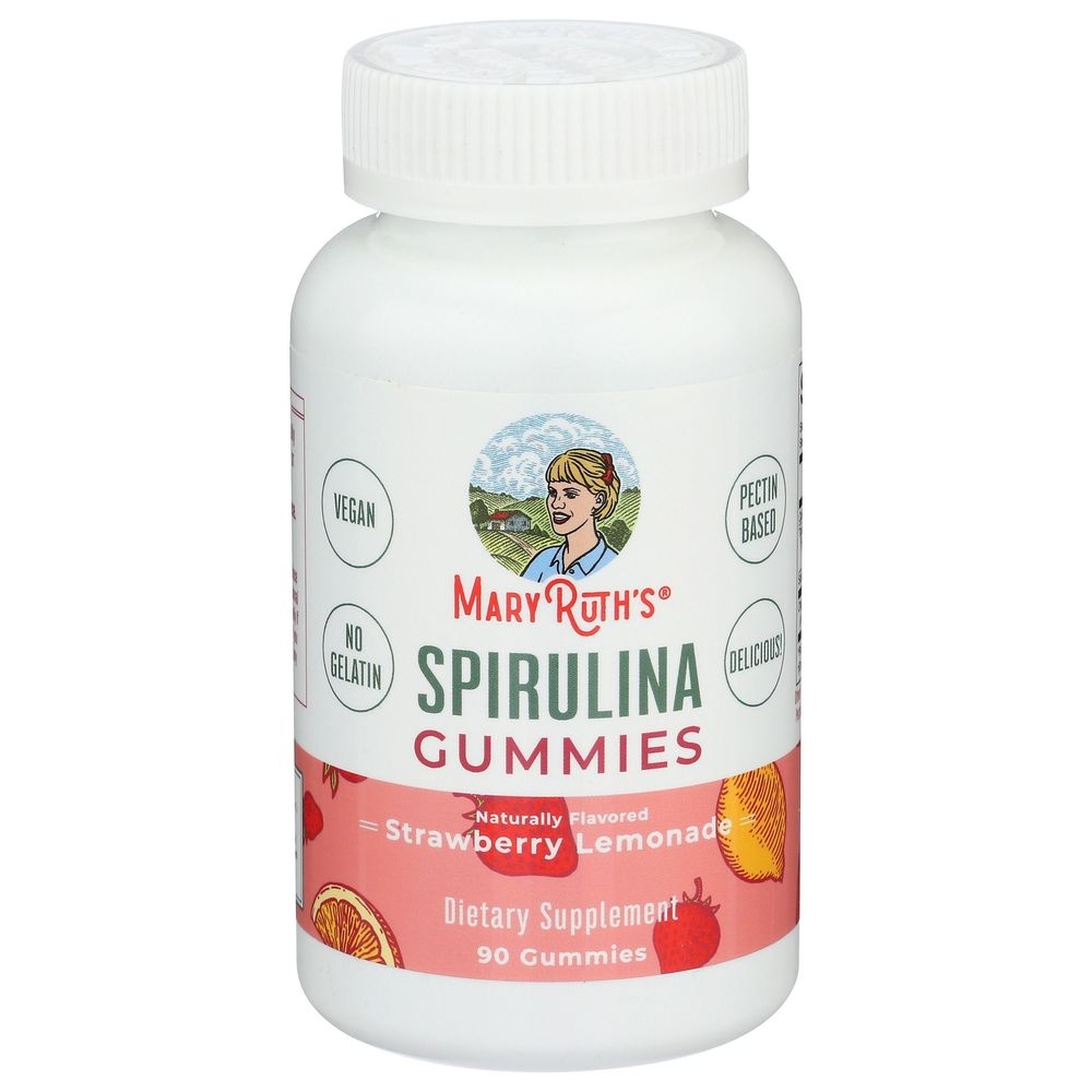 Mary Ruth's Strawberry Lemonade Spirulina Gummies, 90 count