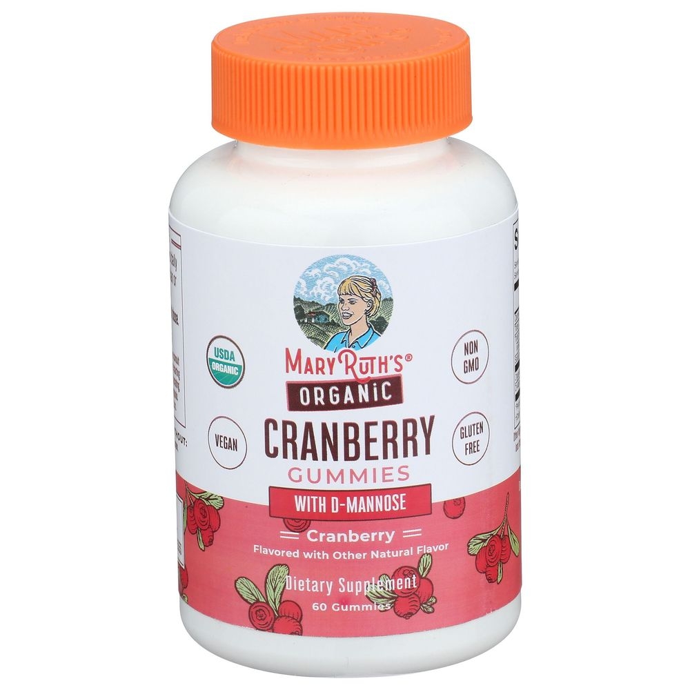 Mary Ruth's Organic Cranberry Gummies with D Mannose for Women, 60 count
