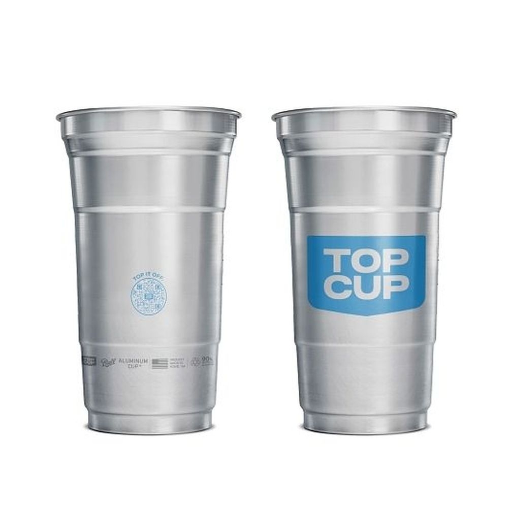 Top Cup 12 Ounce Recycle Aluminum Cold Drink Cup, 30 count -- 15 per case
