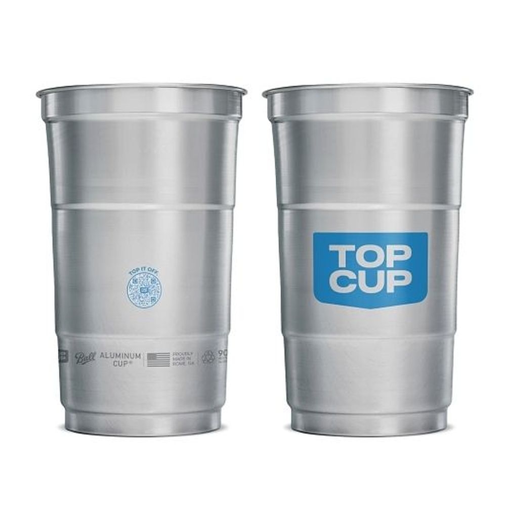 Top Cup 24 Ounce Recycle Aluminum Cold Drink Cup, 30 count -- 15 per case