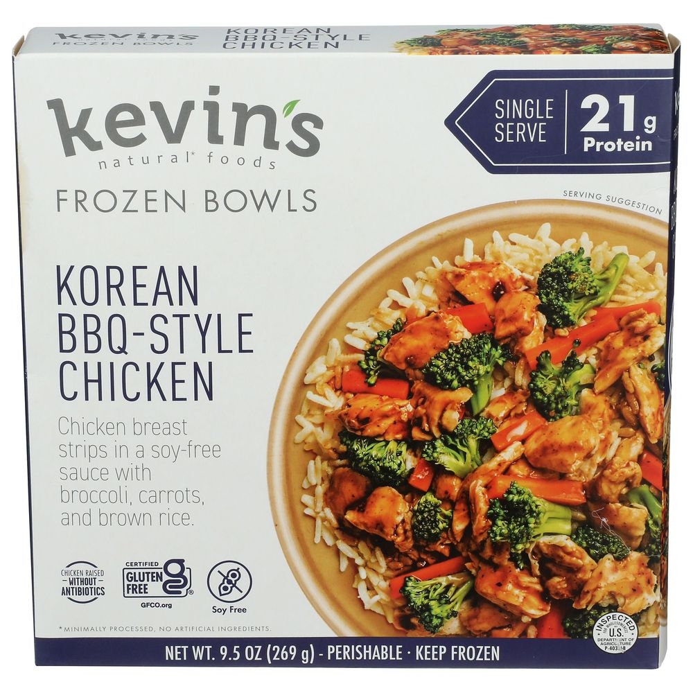 Kevins Natural Foods Korean Bbq Style Chicken Bowl, 9.5 Ounce -- 8 per case