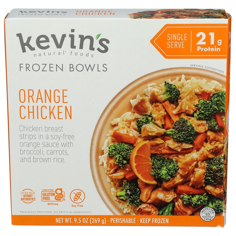 Kevins Natural Foods Orange Chicken Bowl, 9.5 Ounce -- 8 per case