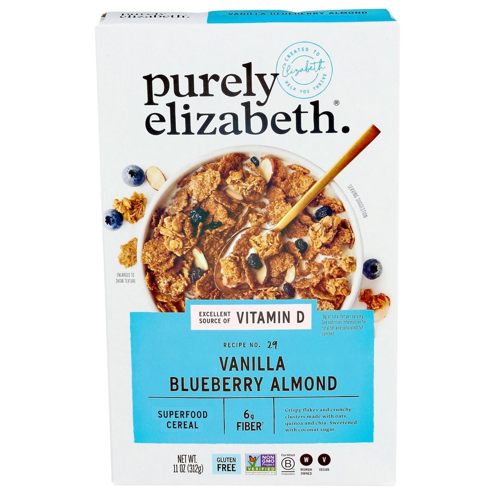 Purely Elizabeth Vanilla Blueberry Almond Superfood Cereal, 11 Ounce -- 10 per case