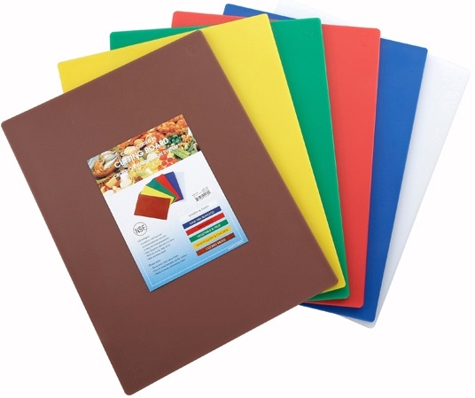 Winco Assorted Cutting Board Set, 18 x 24 x 1/2 inch -- 1 set