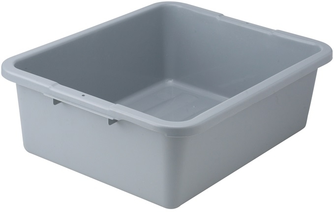 Winco Gray Heavy Duty Dish Box, 21 x 17 x 7 inch -- 8 per case