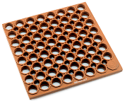 Winco Straight Edge Red Rubber Floor Mat, 3 x 5 inch.