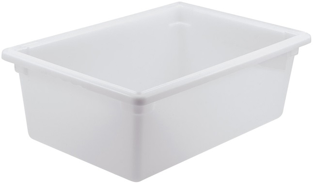 Winco Polypropylene White Food Storage Box, 18 x 26 x 9 inch