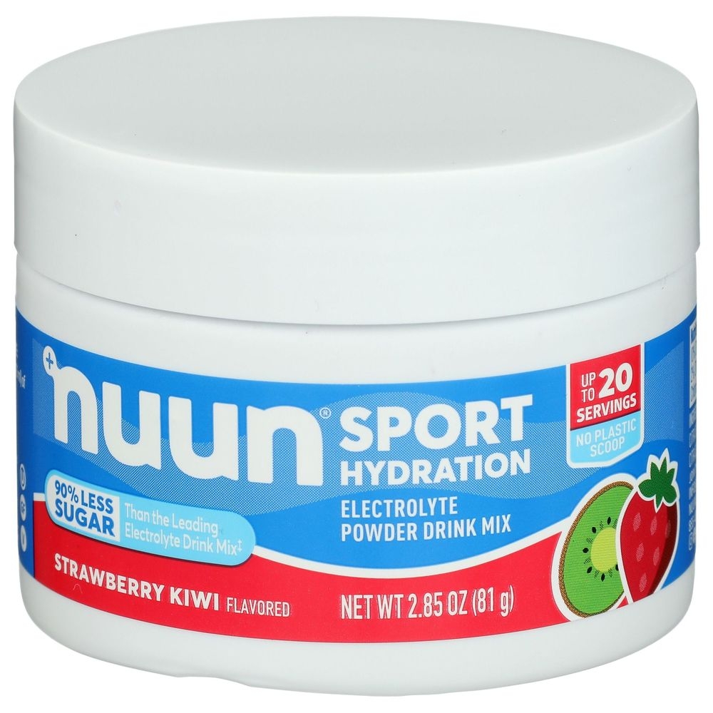 Nuun Sport Hydration Strawberry Kiwi Electrolyte Powder Drink Mix, 2.85 Ounce
