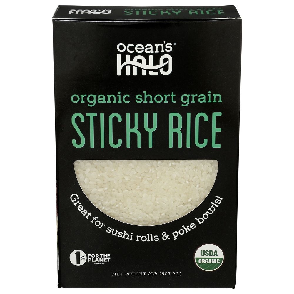 Oceans Halo Organic Short Grain Sticky Rice, 32 Ounce -- 5 per case