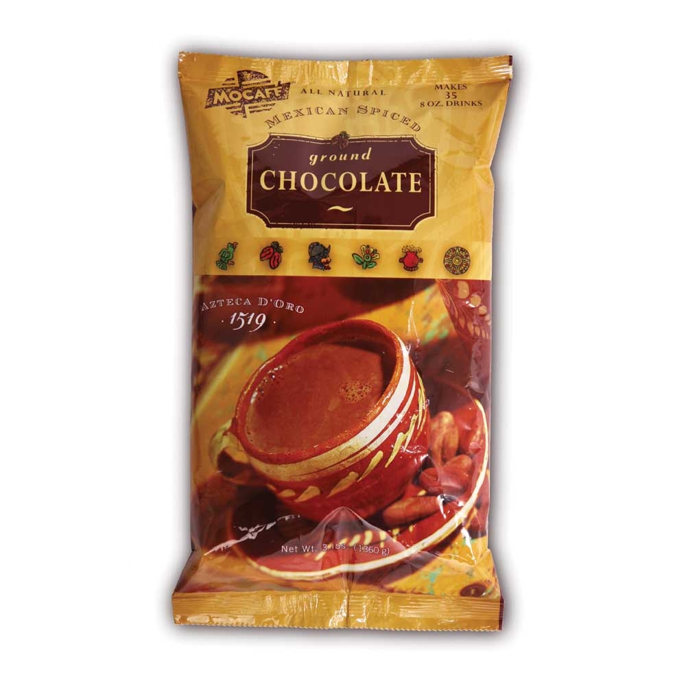 Mocafe Azteca D Oro Mexican Spiced Chocolate Cocoa, 3 Pound Bag -- 4 per case.