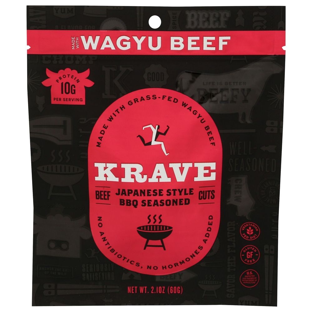 Krave Japanese BBQ Wagyu Beef Jerky, 2.1 Ounce -- 8 per case