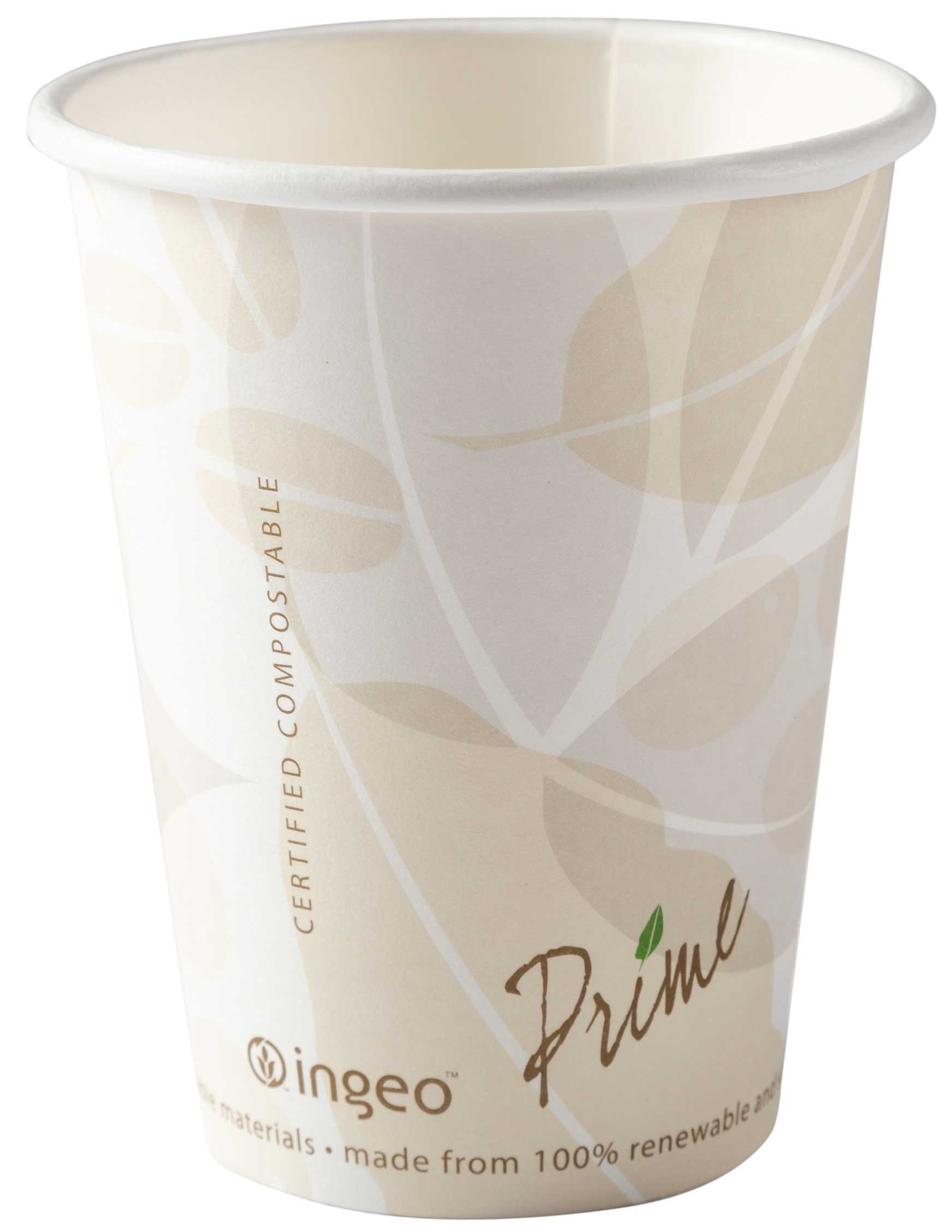 Primeware Pla Lined Compostable Hot Cup, 8 Ounce -- 1000 Per Case
