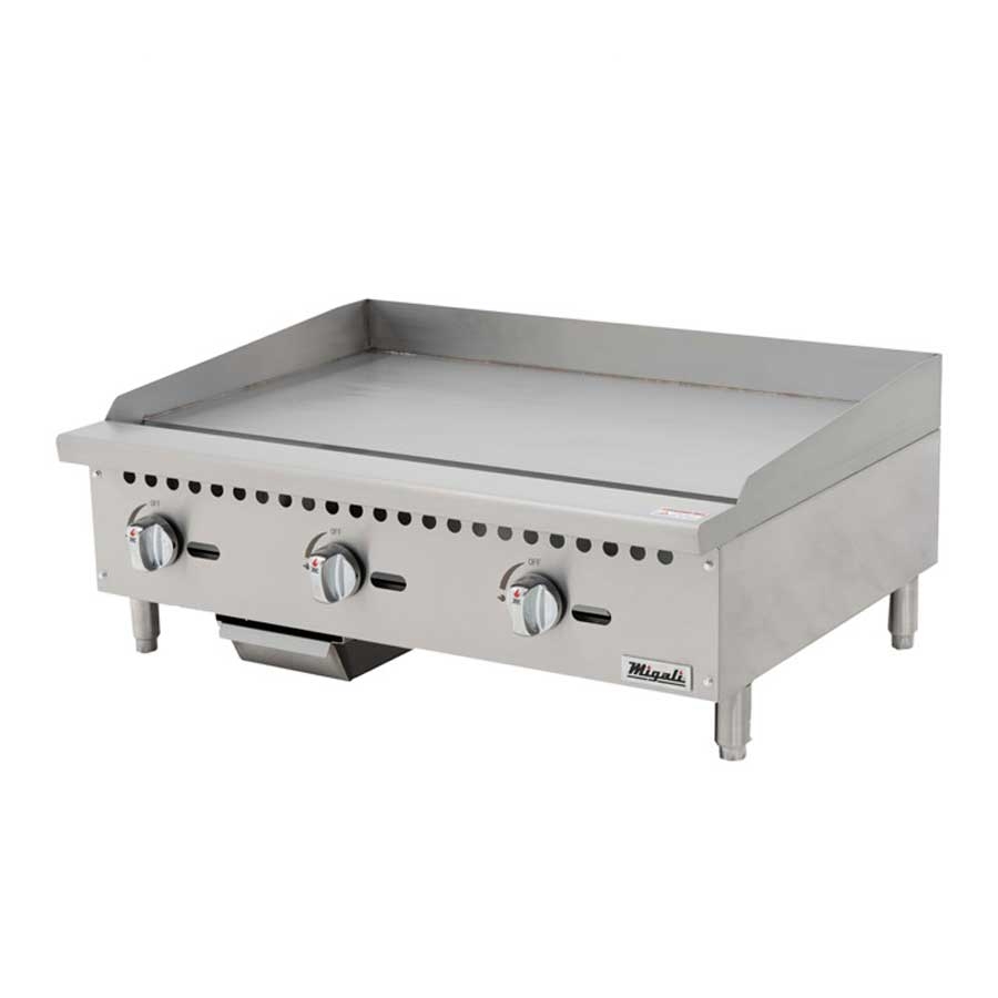 Migali Countertop Manual Griddle, 36 inch Width x 28.6 inch Depth x 15.2 inch Height