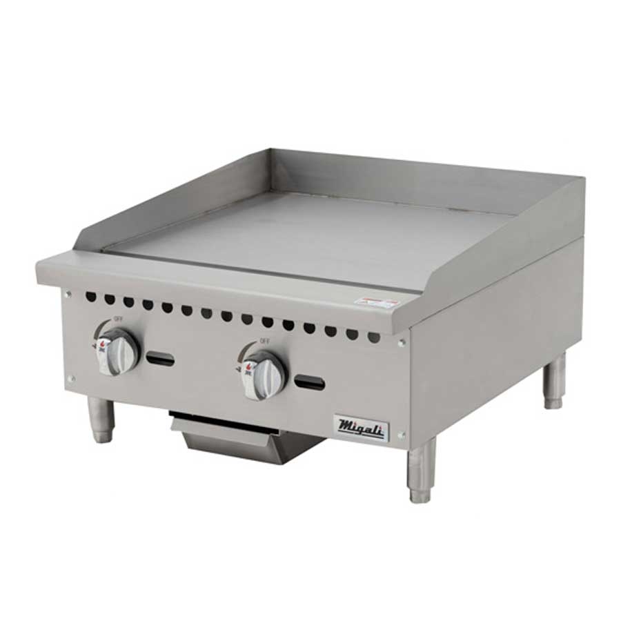 Migali Countertop Manual Griddle, 24 inch Width x 28.6 inch Depth x 15.2 inch Height