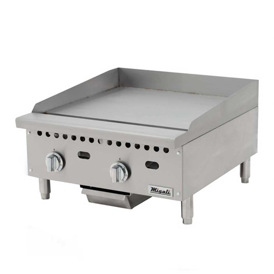 Migali Countertop Thermostatic Griddle, 24 inch Wide