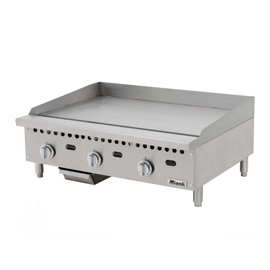 Migali Countertop Thermostatic Griddle, 36 inch Wide