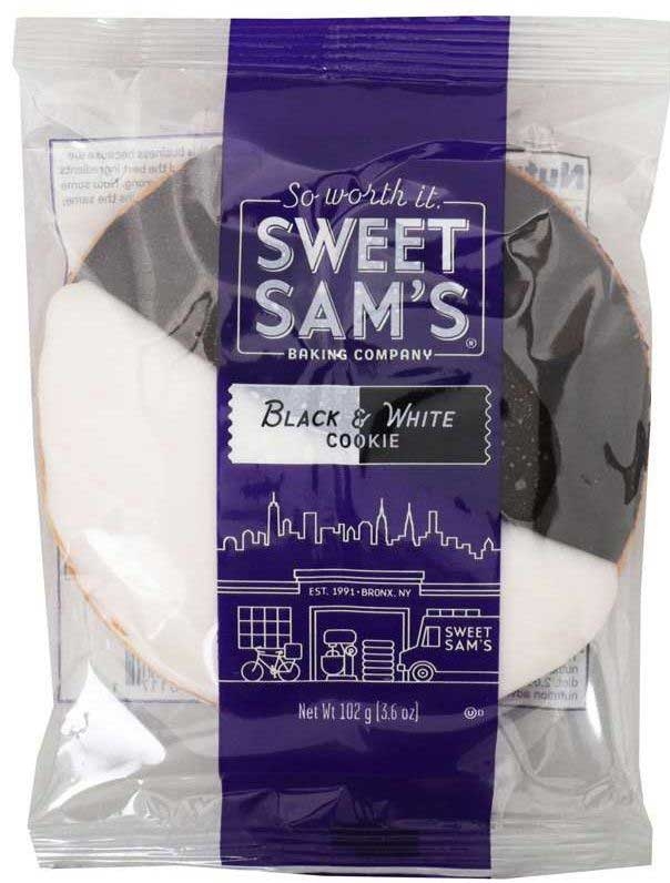 Sweet Sams Individually Wrapped Black and White Cookie -- 12 per case