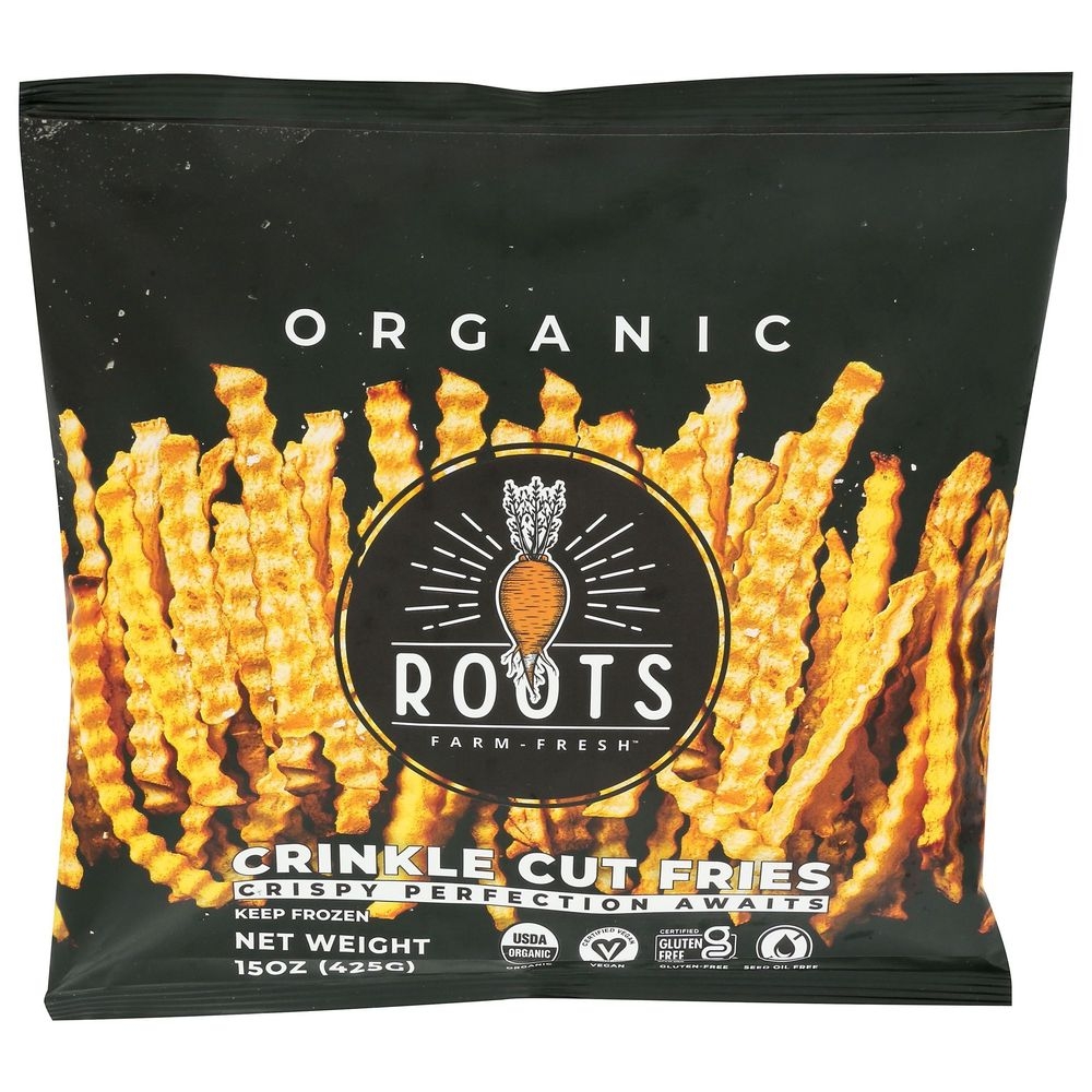 Roots Farm Organic White Potato Crinkle Cut Fries, 15 Ounce -- 12 per case