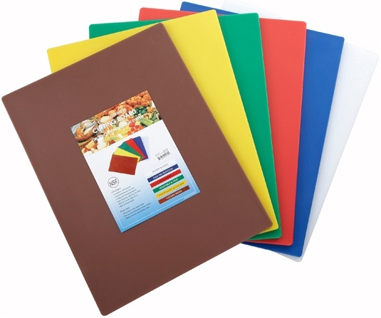 Winco Assorted Cutting Board Set, 12 x 18 x 1/2 inch -- 1 set