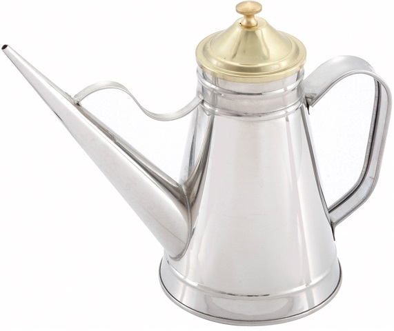 Winco Oil Can with Brass Cover, 24 Ounce