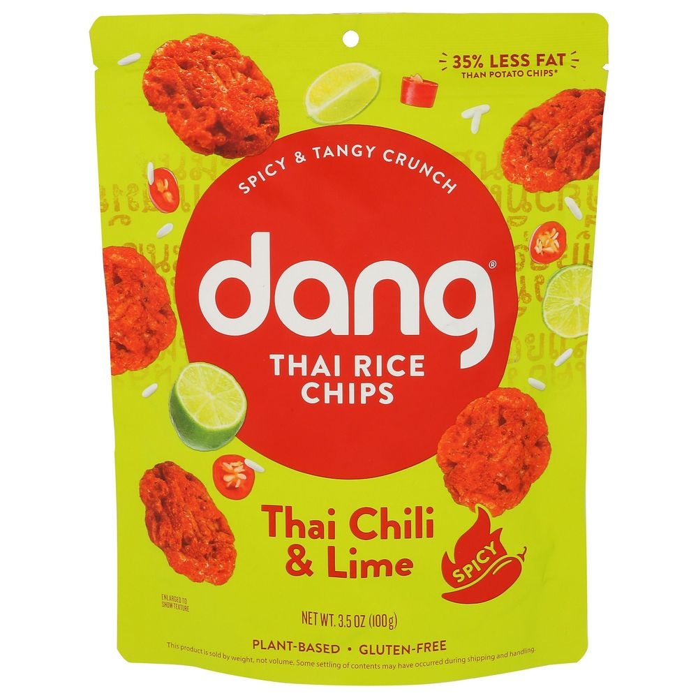 Dang Thai Chili and Lime Thai Rice Chips, 3.5 Ounce -- 12 per case