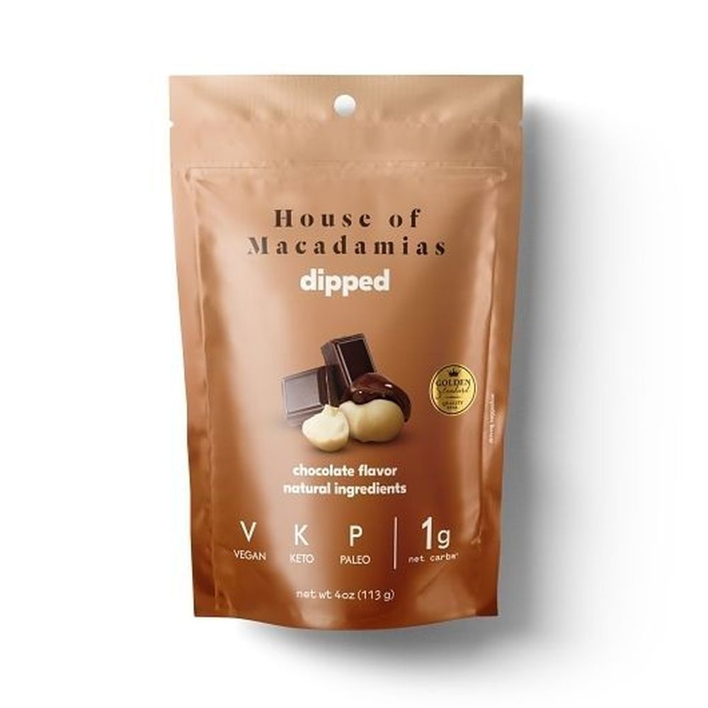 House Of Macadamias Chocolate Dipped Macadamia Nuts, 4 Ounce -- 6 per case