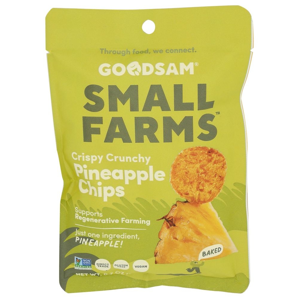 Goodsam Small Farms Crispy Crunchy Pineapple Chips, 0.7 Ounce -- 8 per case