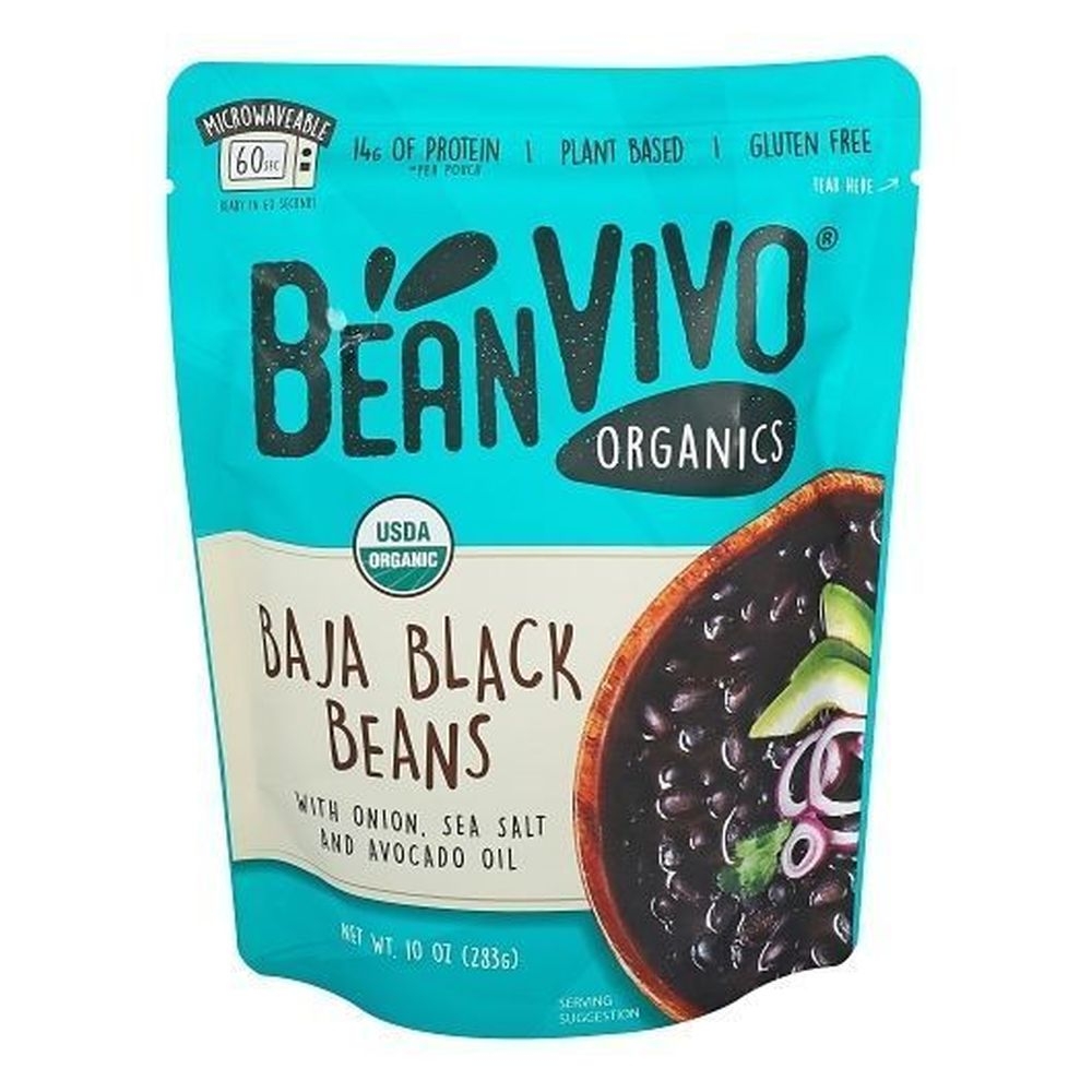 Beanvivo Organic Baja Black Beans, 10 Ounce -- 6 per case